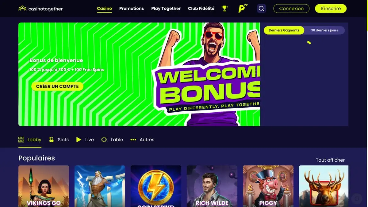 Together casino en ligne France